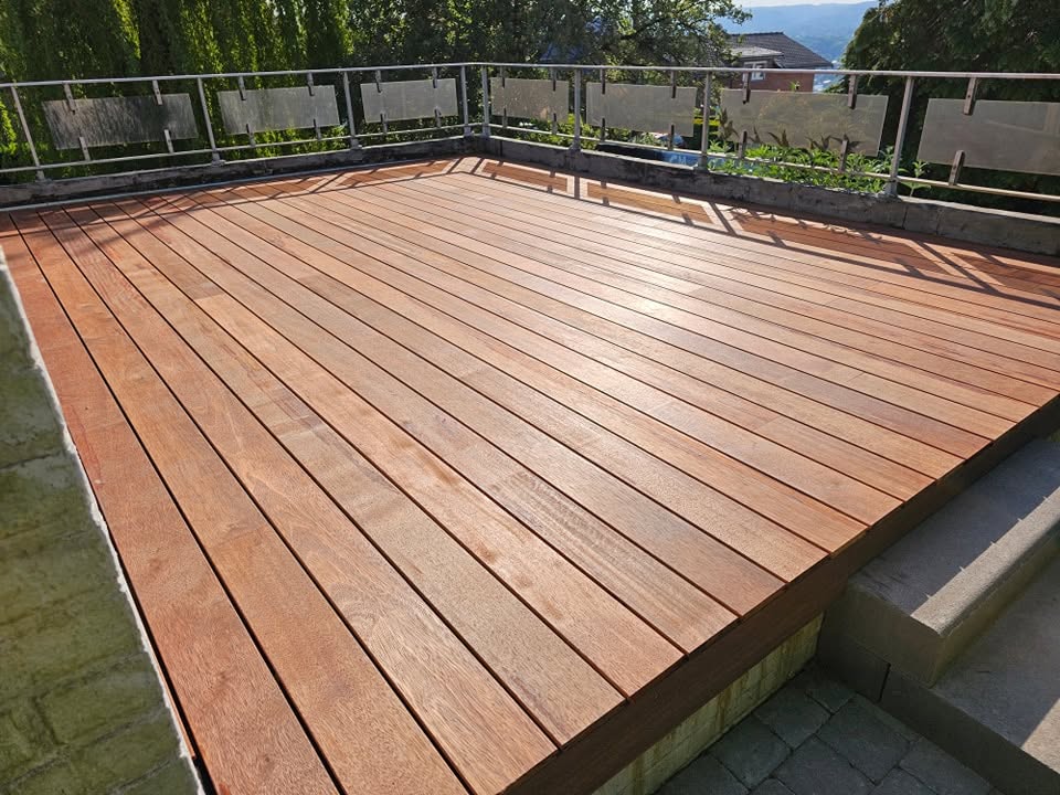 Terrasse en bois exotique