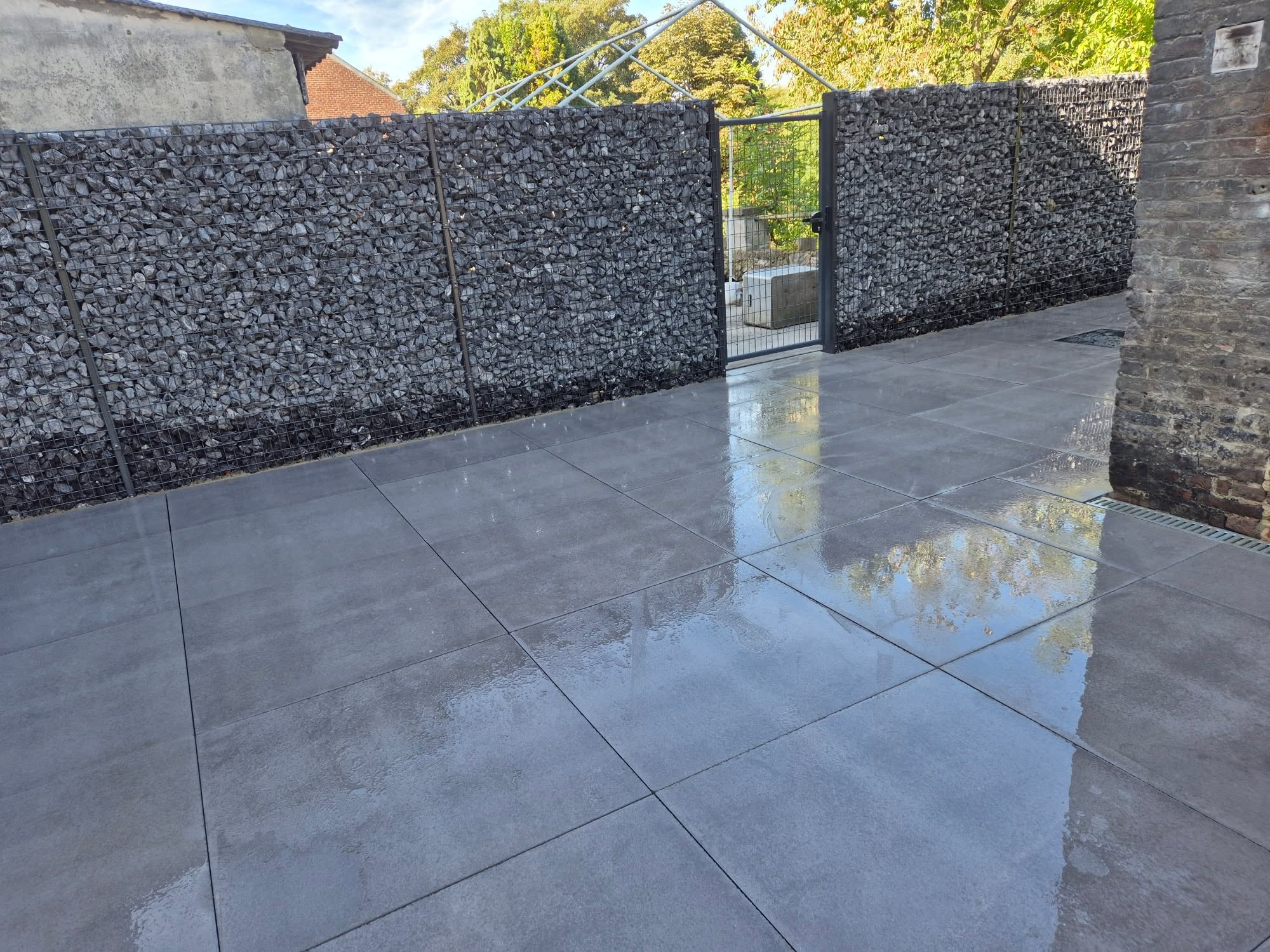 Terrasse dalles & gabions